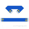 Szwedzki szalik flaga drużyny piłkarskiej szalik dla fanów piłki nożnej szalik 15*150cm